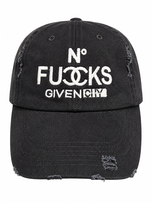 No F*cks Given Distressed Dad Hat