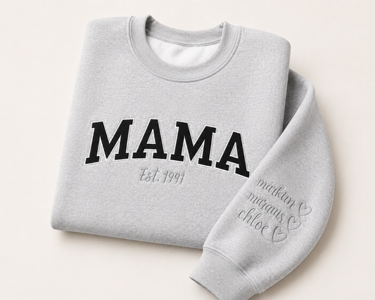 Personalized Mama Crewneck Sweatshirt